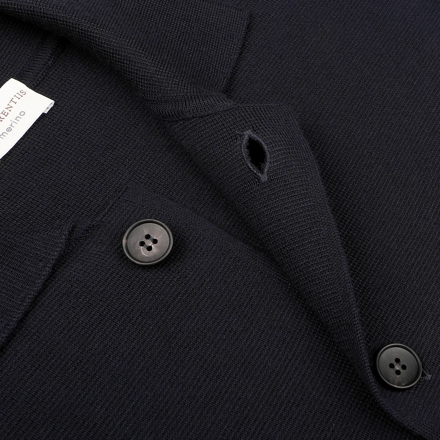 Navy Blue Extrafine Merino Field Jacket