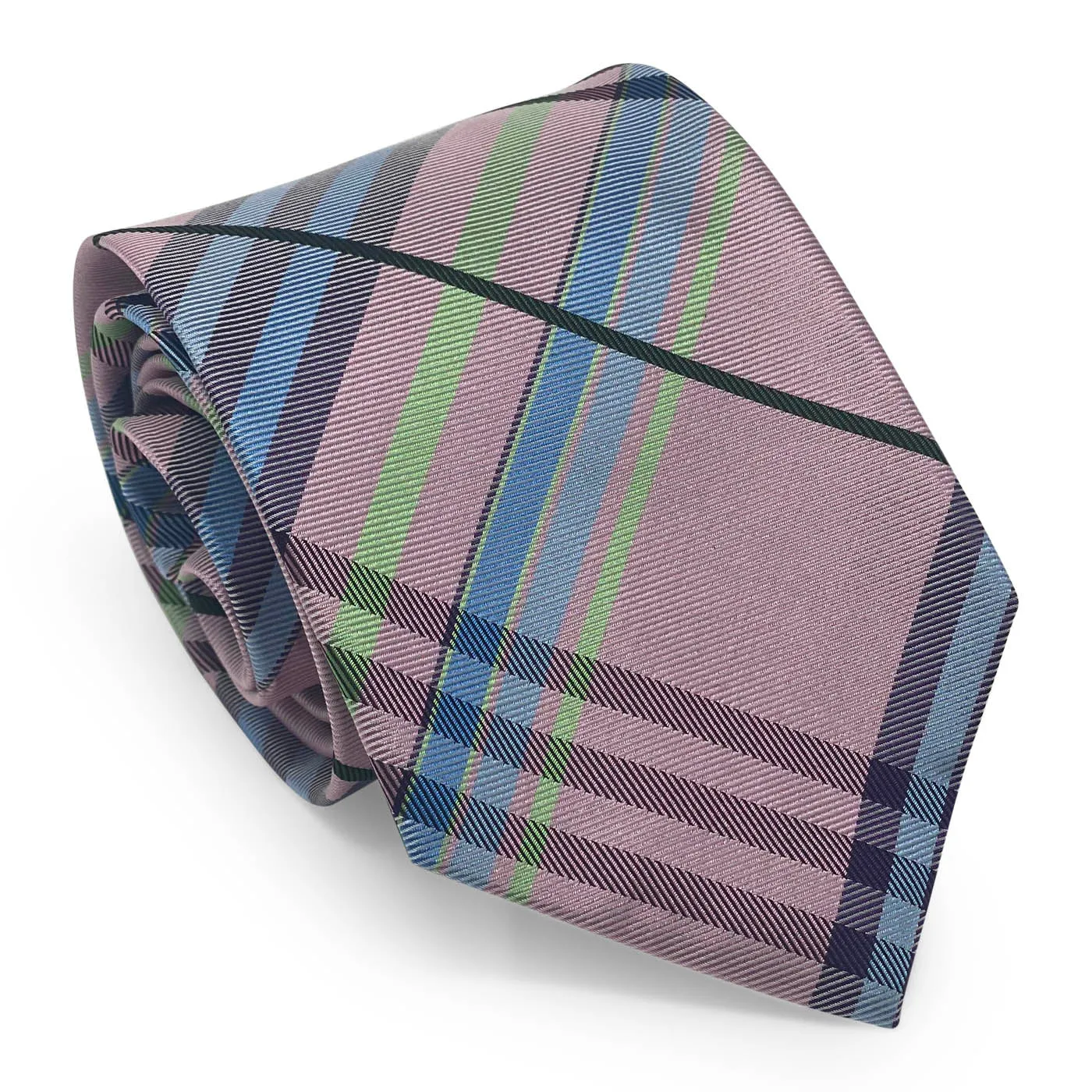 Neapolitan Plaid: Tie - Pink