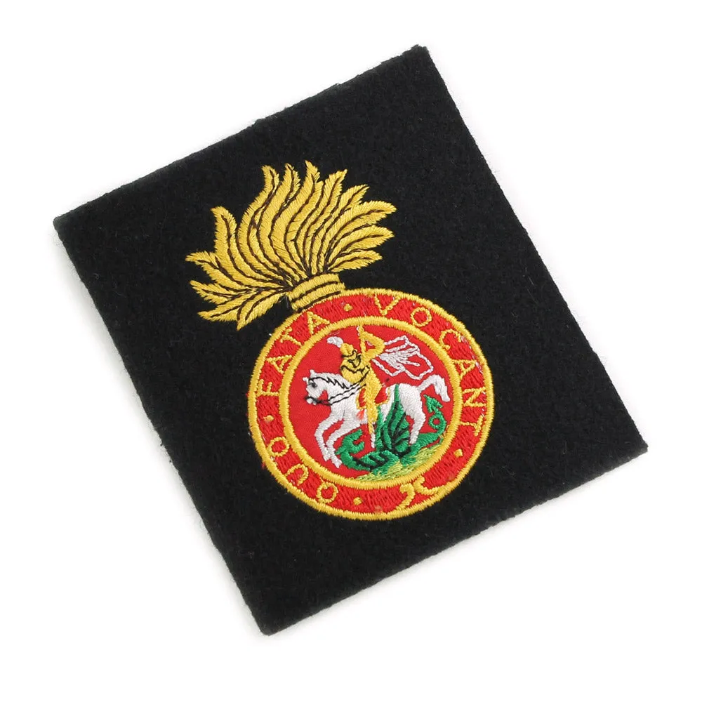 NORTHUMBERLAND FUSILIERS CLOTH BLAZER BADGE