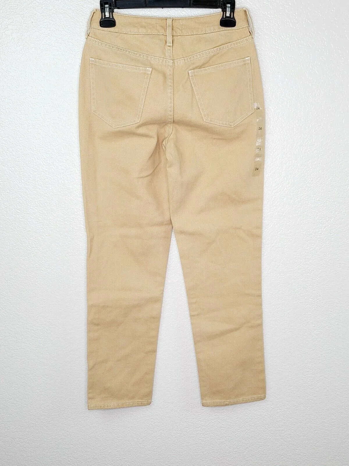 PacSun L.A. Women's Camel Beige Denim High Rise Utility Relaxed Leg Jeans