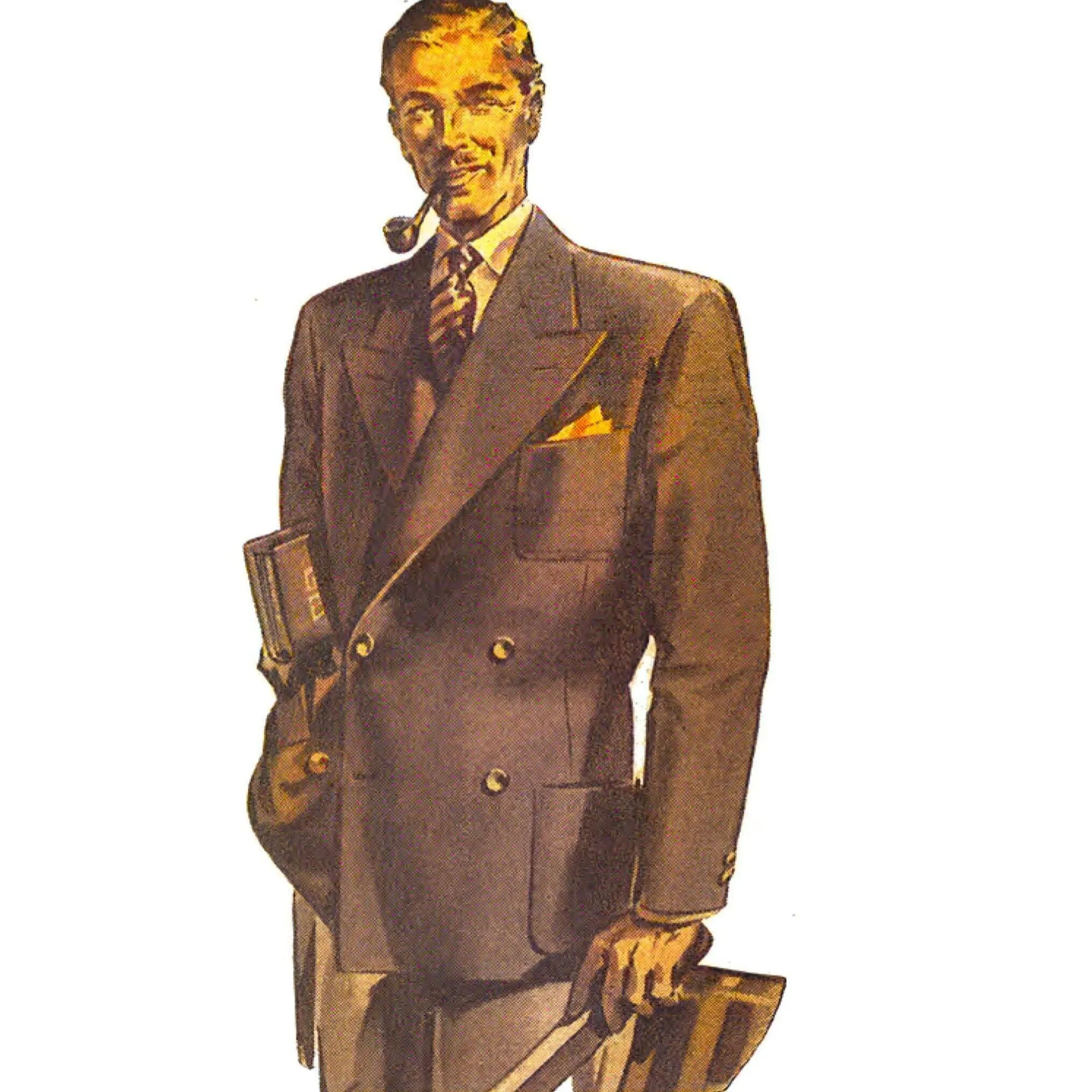 PDF - 1940's Sewing Pattern Men's Blazer Jacket - Chest 36” (91.4cm) - Download