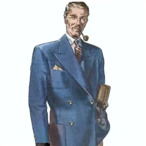 PDF - 1940's Sewing Pattern Men's Blazer Jacket - Chest 36” (91.4cm) - Download