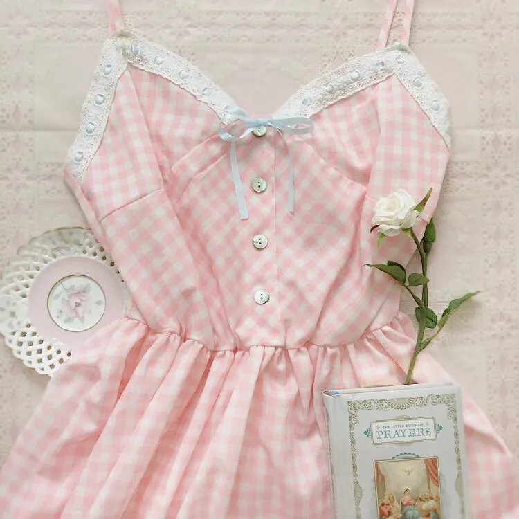 [Peiliee Design] Orange Blossom Gingham Dress