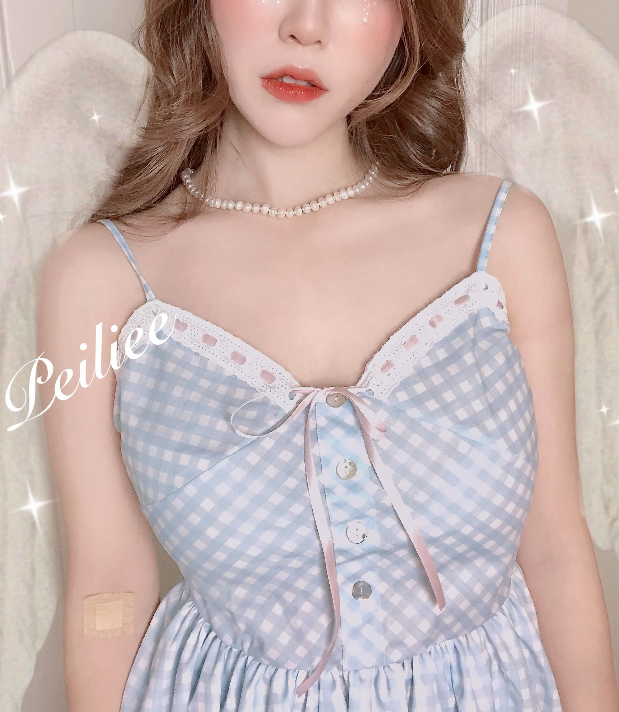 [Peiliee Design] Orange Blossom Gingham Dress