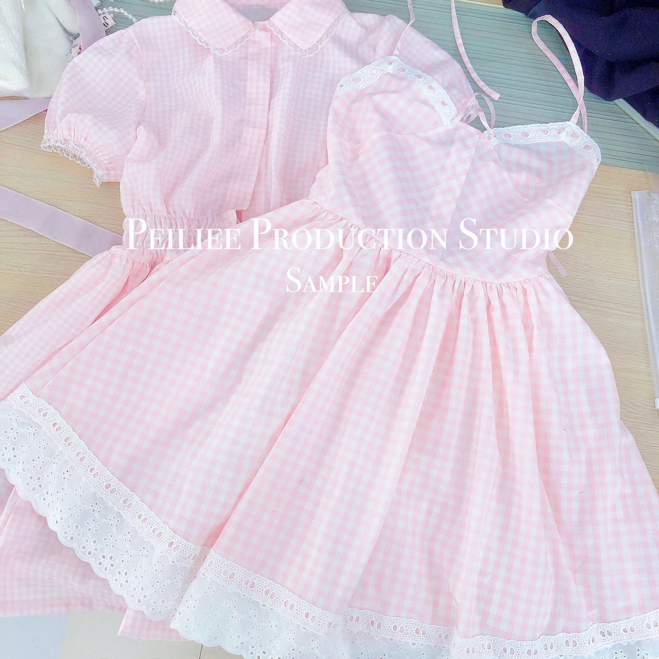 [Peiliee Design] Orange Blossom Gingham Dress