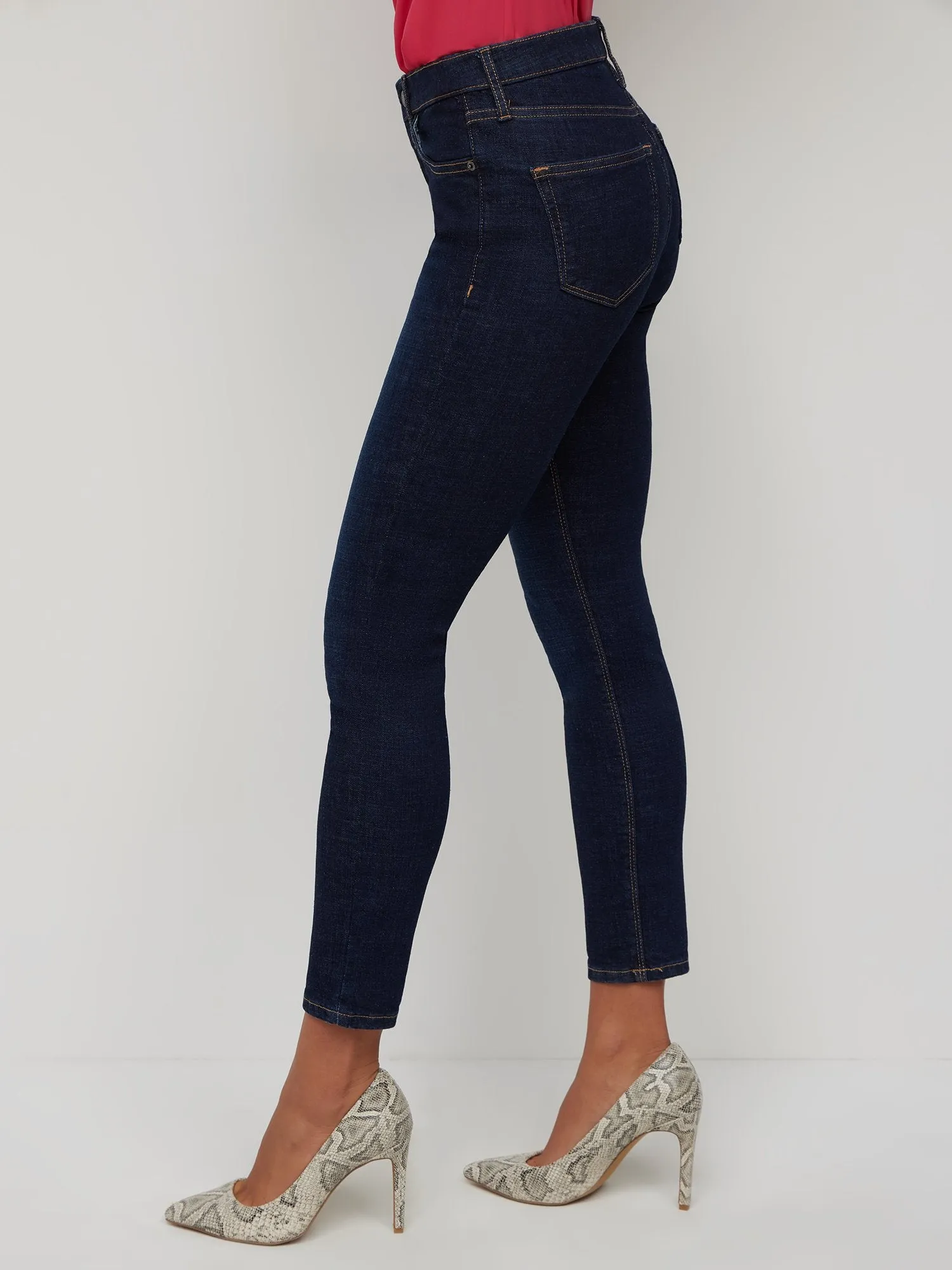 Petite Essential High-Waisted Skinny Ankle Jeans - Dark Wash