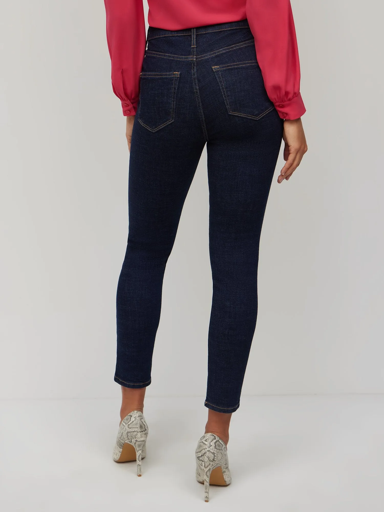 Petite Essential High-Waisted Skinny Ankle Jeans - Dark Wash