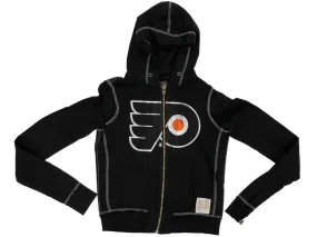 Philadelphia Flyers Retro Brand YOUTH Black Vintage Full Zip Lightweight Jacket