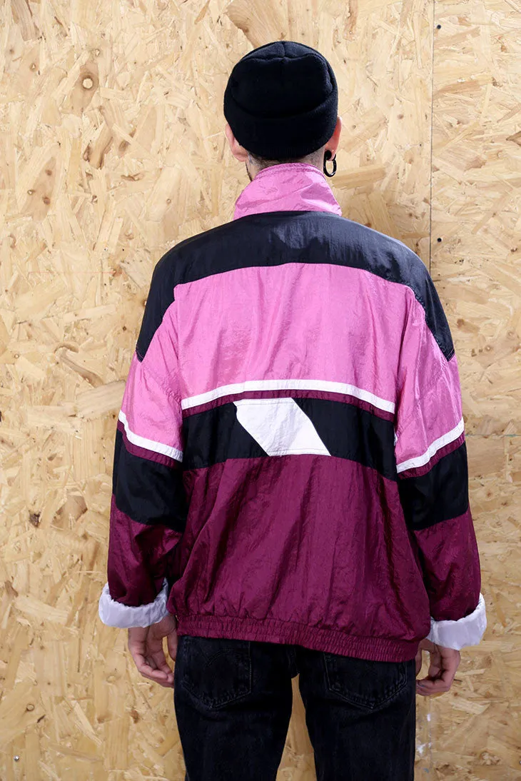 Pink Panelled 90s Sports Jacket