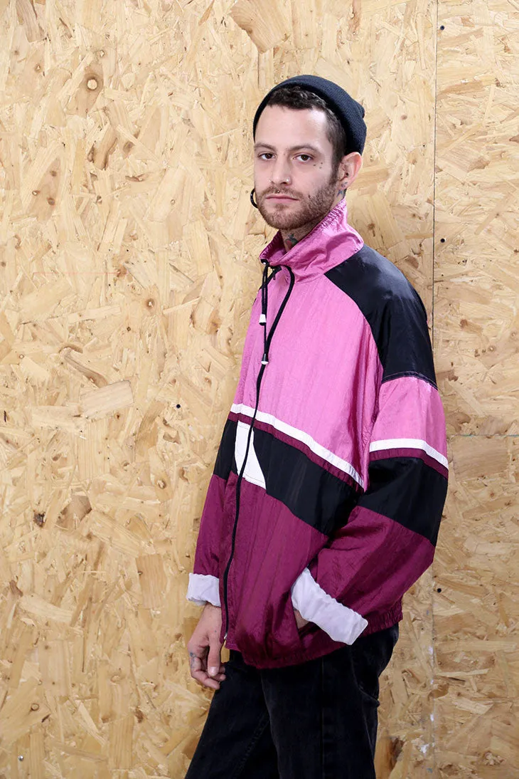 Pink Panelled 90s Sports Jacket