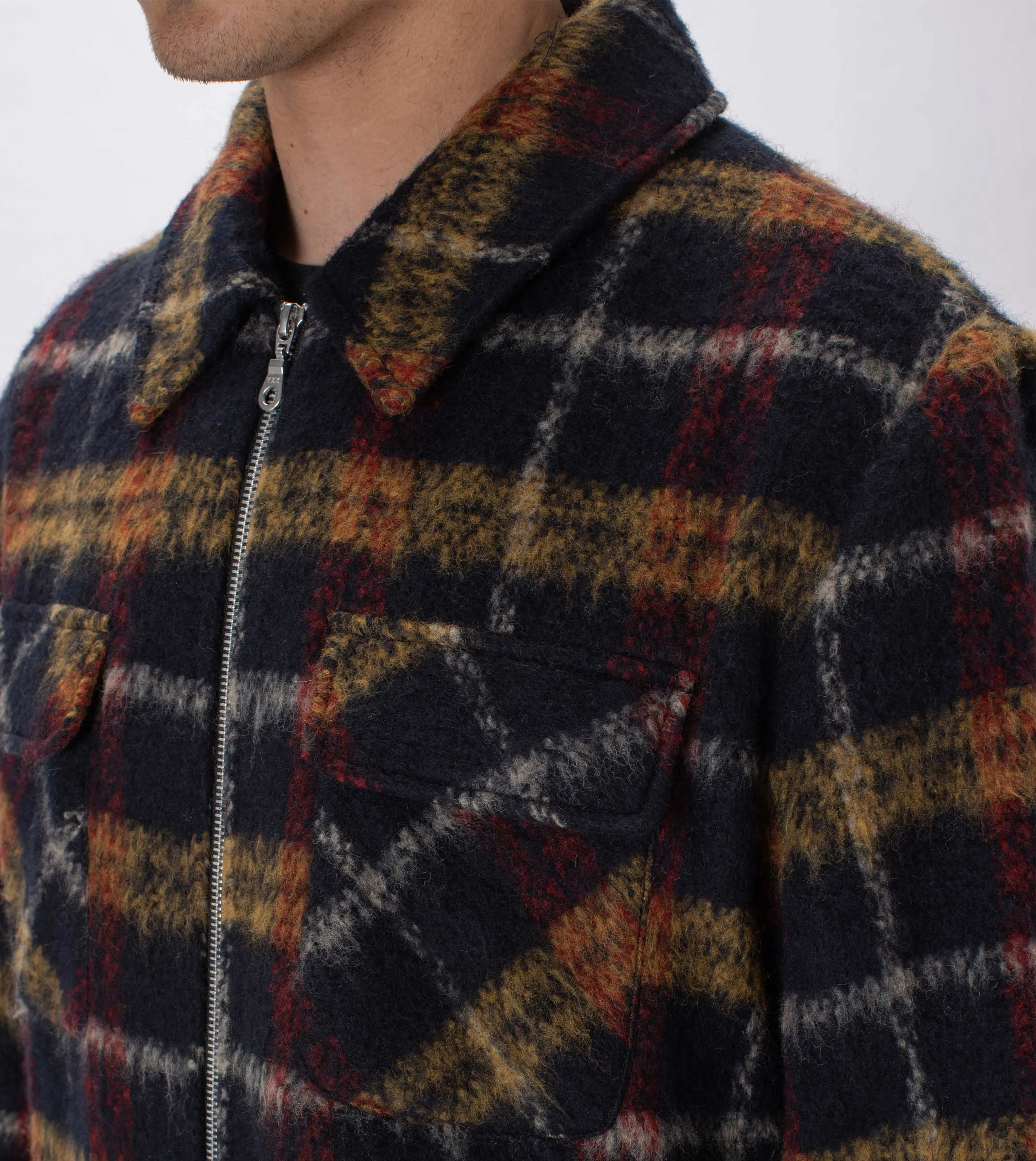 Plaid Work Jacket Black/Red