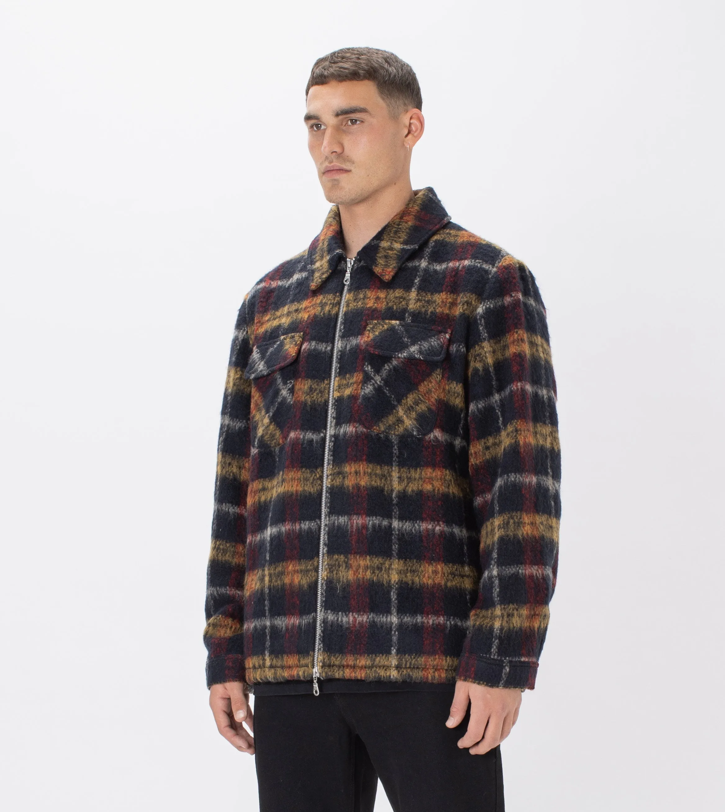 Plaid Work Jacket Black/Red