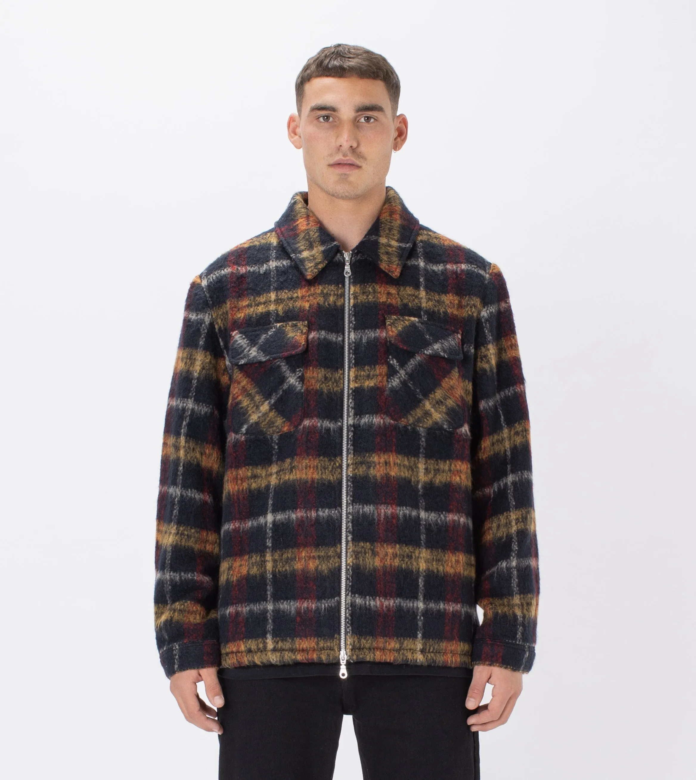 Plaid Work Jacket Black/Red