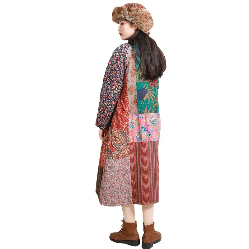 Random Patchwork Quilted Hippie Coat