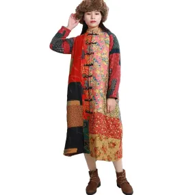 Random Patchwork Quilted Hippie Coat