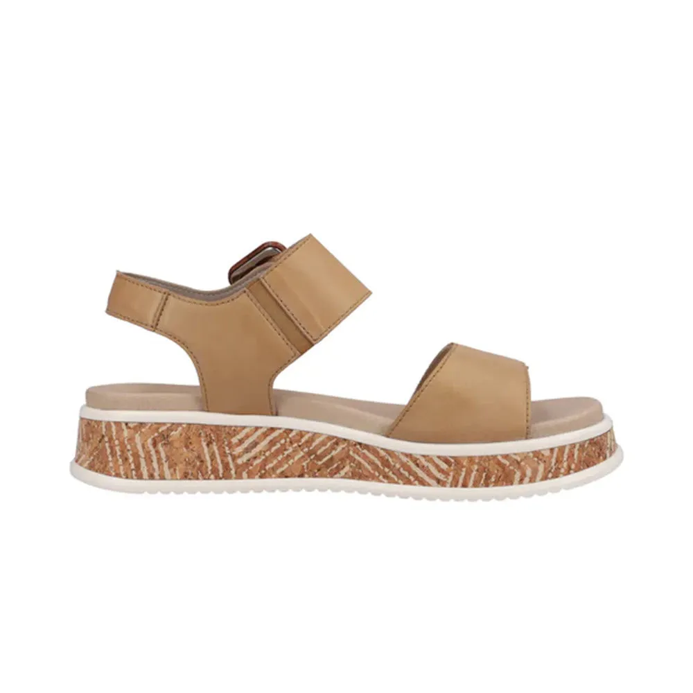 REVOLUTION MIDFORM BIG BUCKLE SANDAL TAN - WOMENS