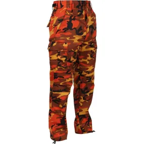 Savage Orange Camouflage - Military BDU Pants - Polyester Cotton Twill