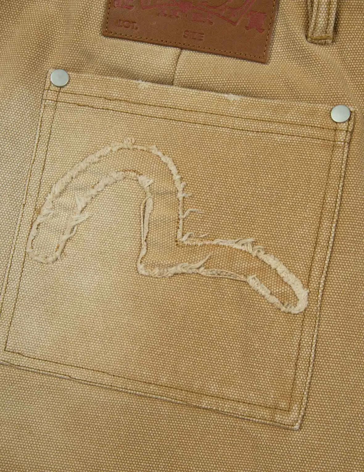 Seagull Appliqué Embroidery Baggy Fit Carpenter pants