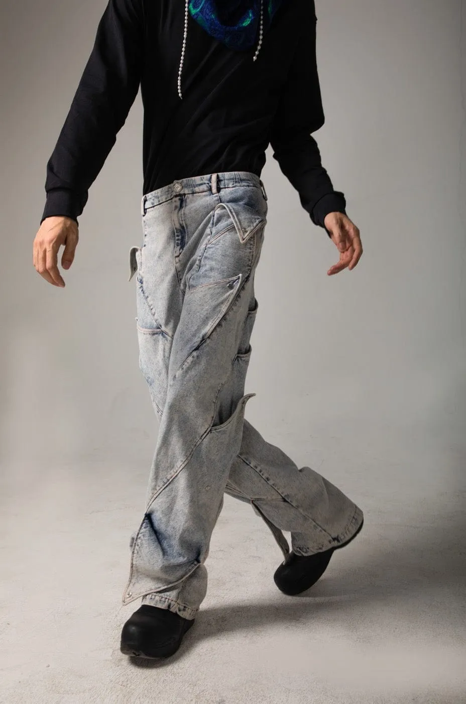 Shark Fin Denim Jeans