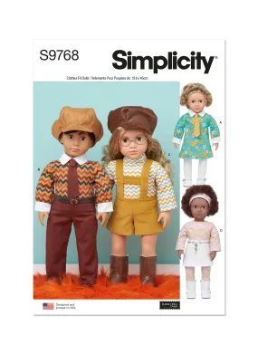 Simplicity Pattern S9768 18" Doll Clothes