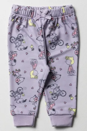 Snoopy Aop Trackpant Lilac