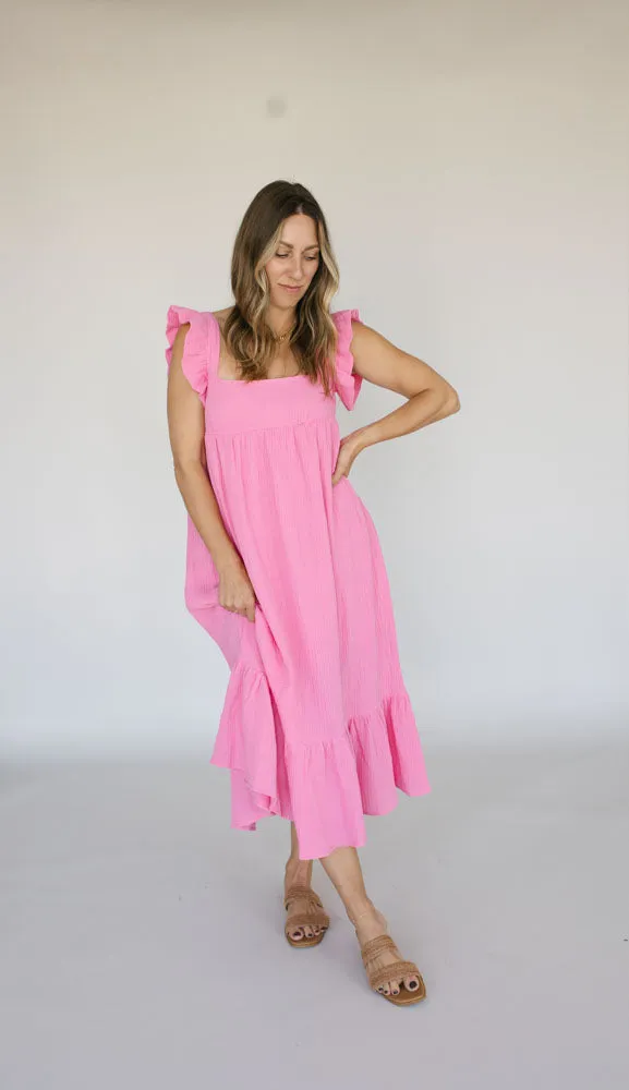 Spin Me Babydoll Maxi Dress - Final Sale