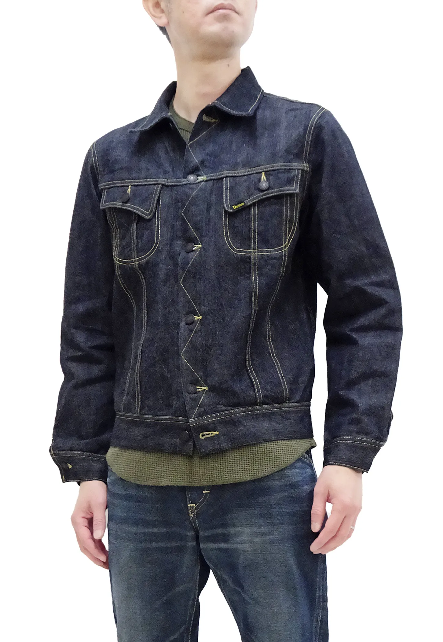 Studio D'artisan Denim Jacket 101-J Men's Reissue Lee Rider 101J Jean Jacket D4557 One-Wash Indigo Denim