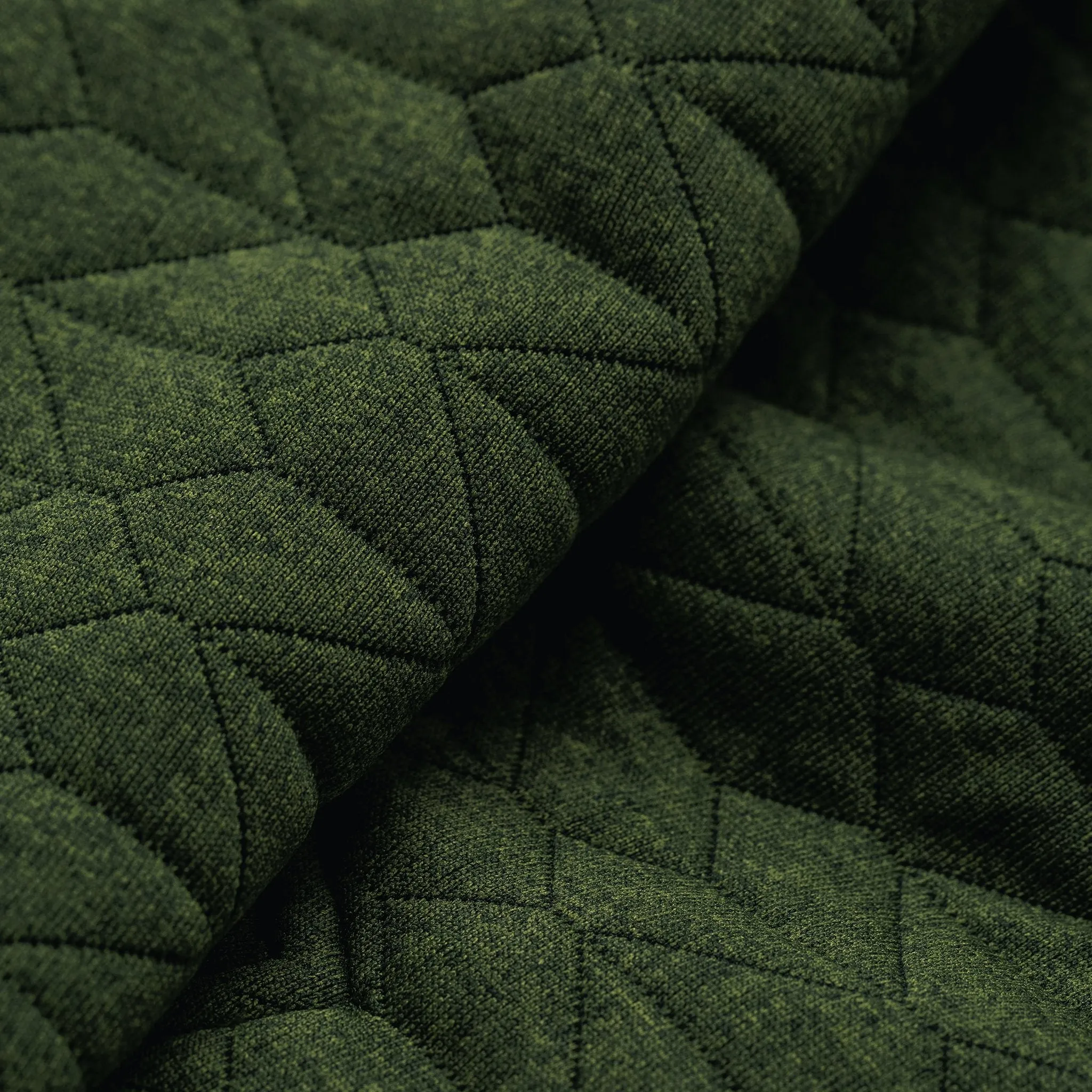 The Inverness Bomber in Olive Knit Quilt