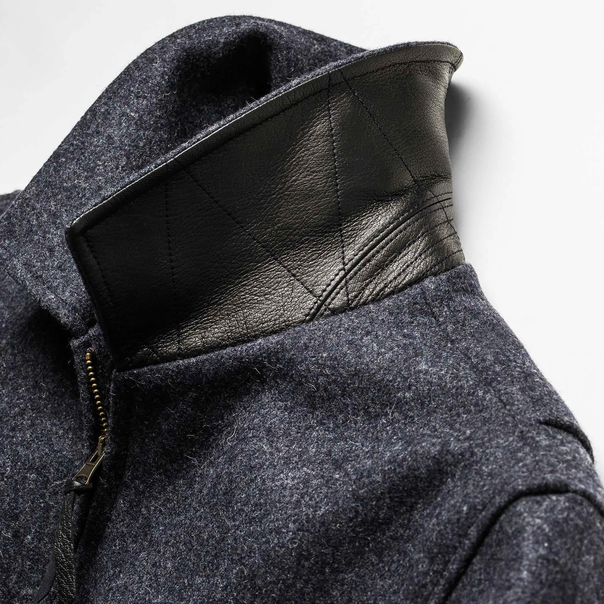 The Monterey Bomber in Navy Wool