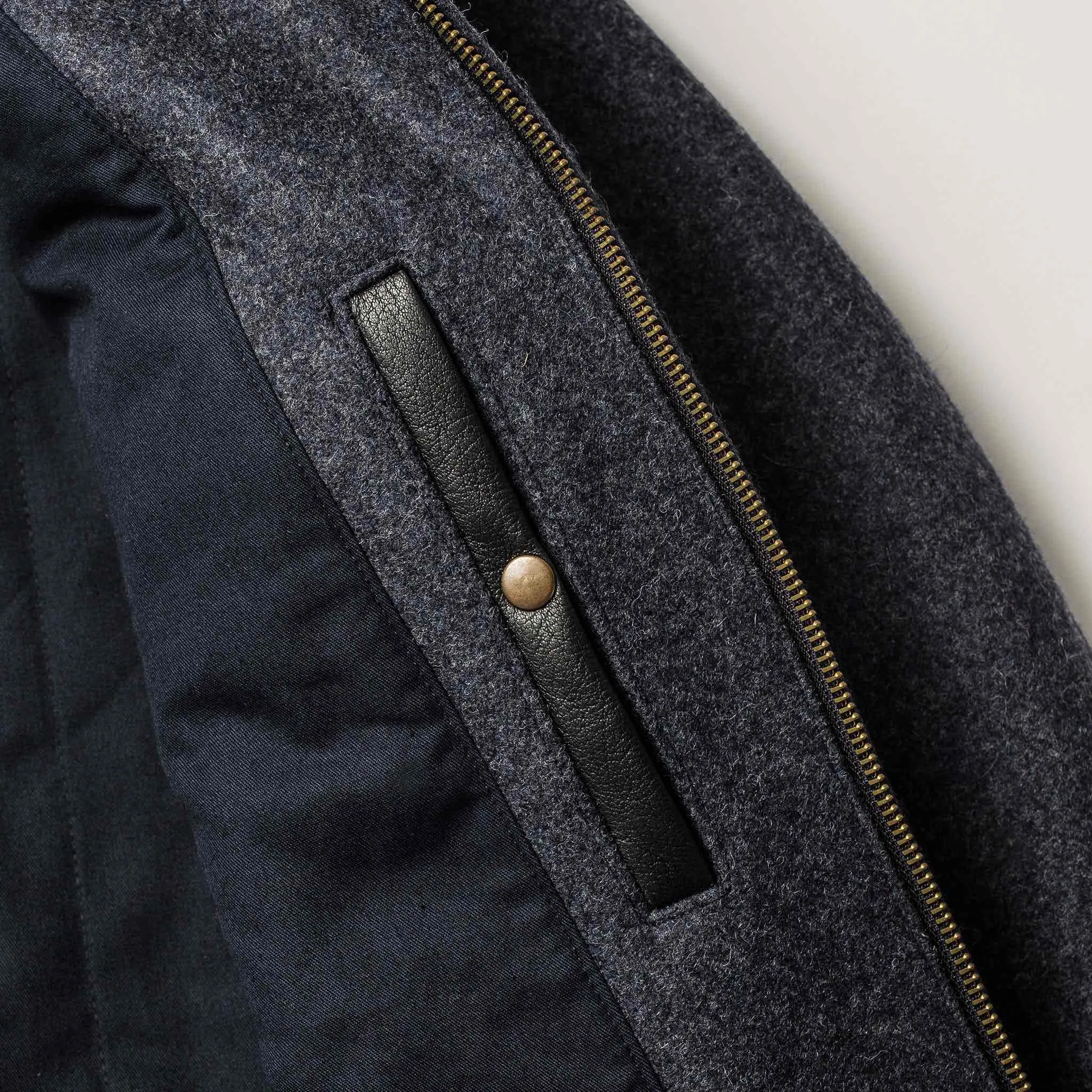 The Monterey Bomber in Navy Wool