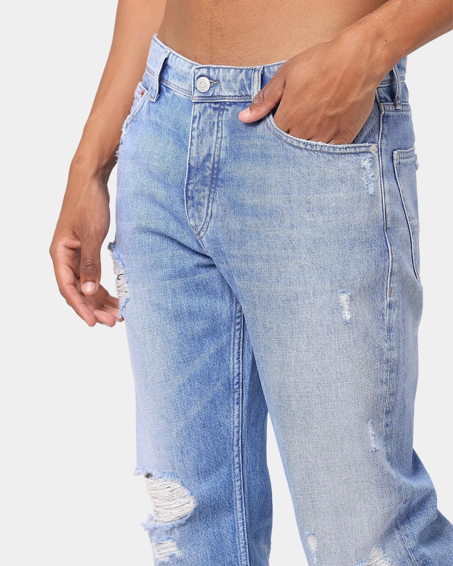 Tommy Jeans Ethan Relaxed Straight Leg Jeans Denim Light