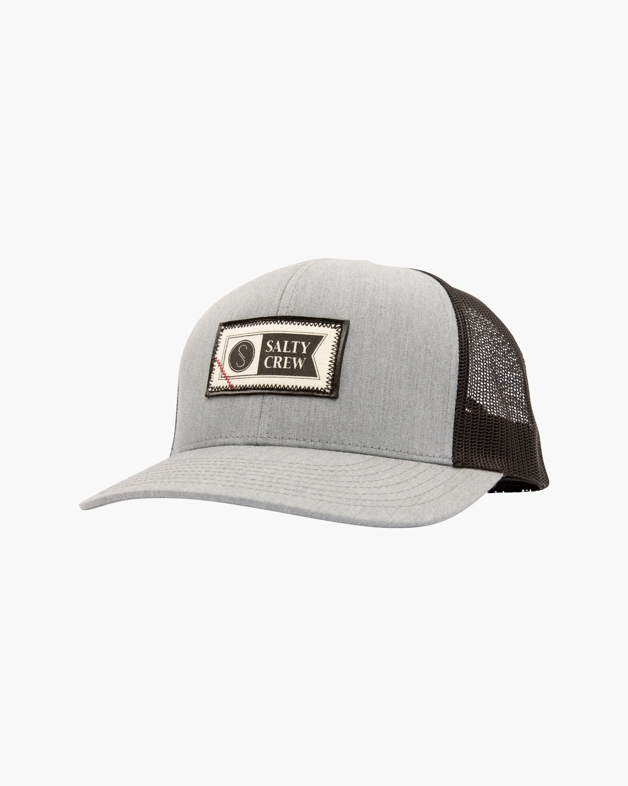 Topstitch Heather Grey/Black Retro Trucker