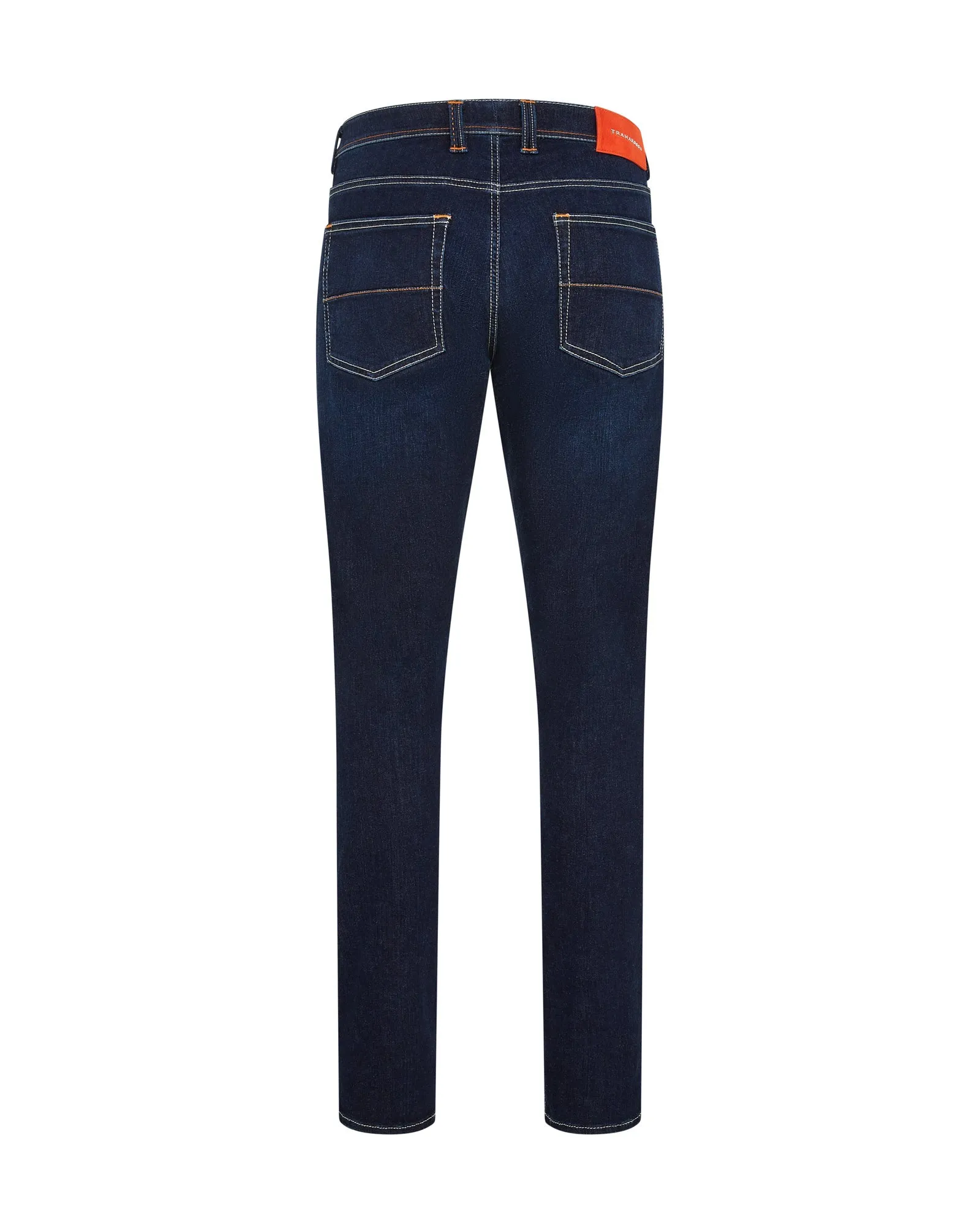 Tramarossa Leonardo Cashmere Denim Orange Badge Jeans Dark Wash (Dark Wash)