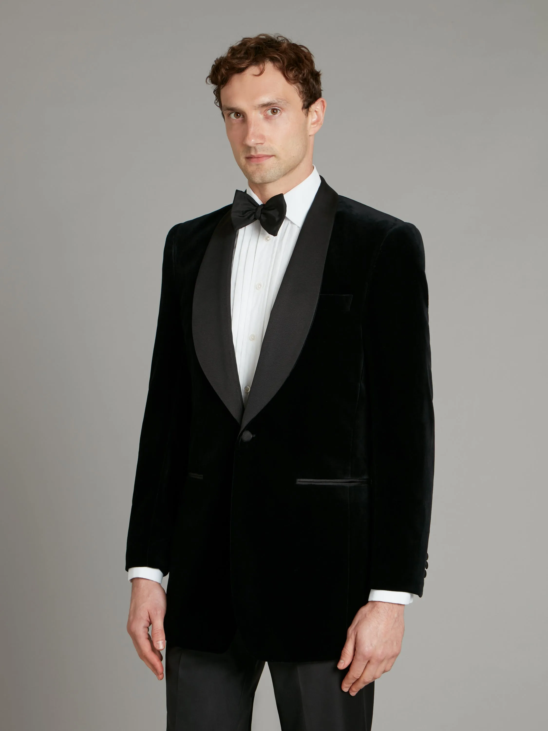 Whittaker Smoking Jacket - Black Velvet