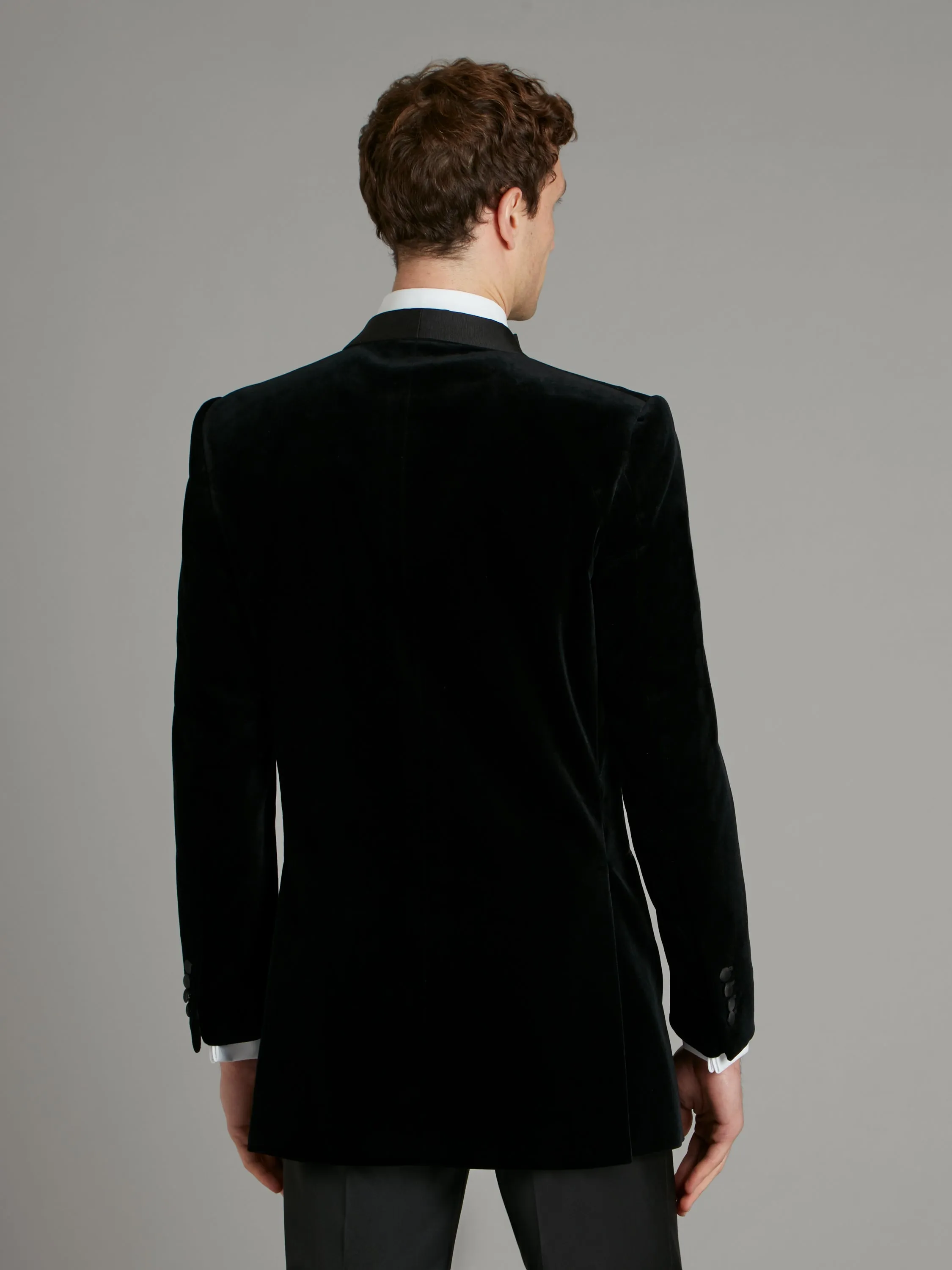 Whittaker Smoking Jacket - Black Velvet